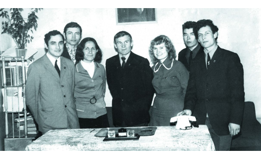 Члены бюро Бижбулякского райкома ВЛКСМ. 1974