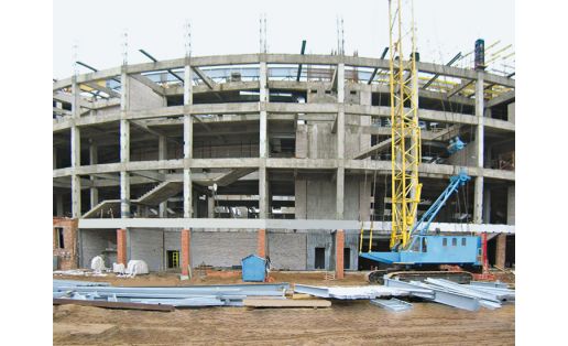 Монолитные железобетонные конструкции. Строительство здания “Уфа-Арена”, Уфа, 2006.