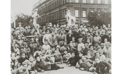 Командиры и бойцы Отдельной Башкирской кавалерийской дивизии. Петроград, 1919