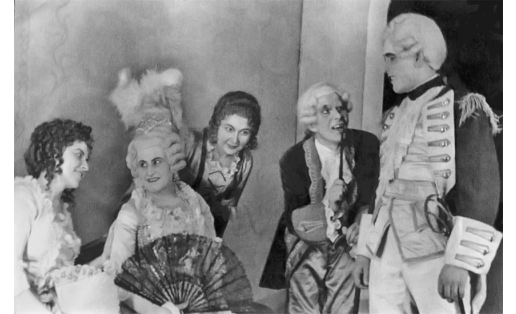 Сцена из оперы “Прекрасная мельничиха”. БГТОиБ. 1938