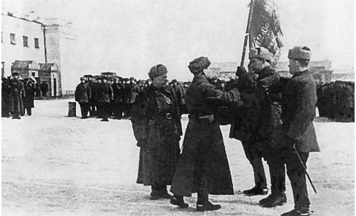 112‑се Башҡорт кавалерия дивизияһы яугирҙары ялда. Брянск фронты. 1942