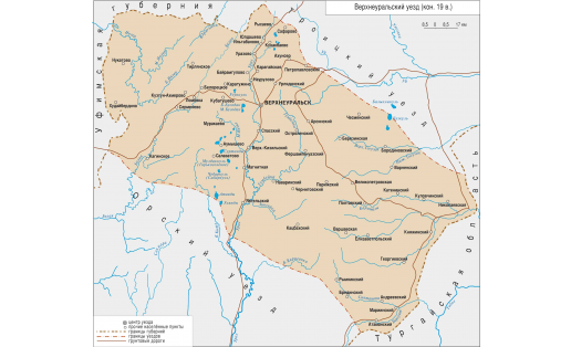 Карта Верхнеуральского уезда (кон. 19 в.)