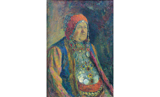В.С.Сыромятников. Башҡорт ҡатыны портреты. 1927. БДХМ