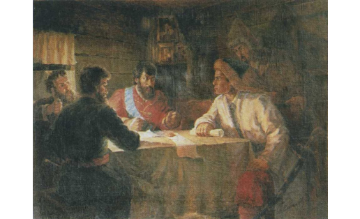 Салават Юлаев в штабе Е.И. Пугачёва
