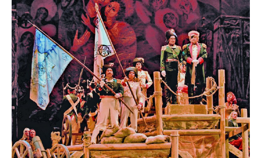 Сцена из оперы “Кахым‑туря” З.Г.Исмагилова. БГТОиБ, 2002