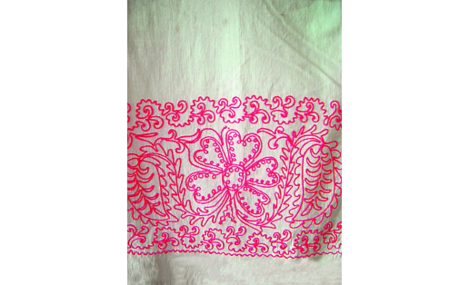 Полотенце, украшенное тамбурной вышивкой. Учалинский историко-краеведческий музей