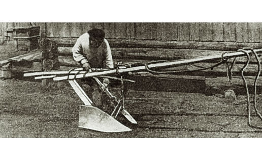 Подготовка косули к пахоте (с.Иглино Уфимского кантона БАССР, 1929). Фото А.С.Бежковича