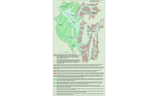 Карта-схема ландшафтов РБ