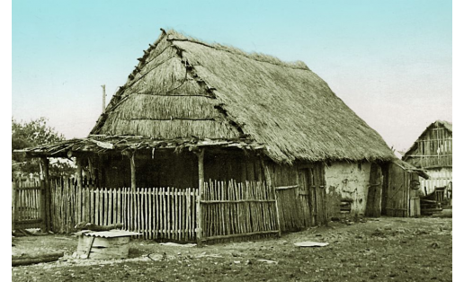 Сарай с соломенной крышей (с.Курятмасово Давлекановского р‑на, 1969)