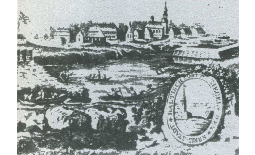 Балтийский порт. Гравюра 1789 г.