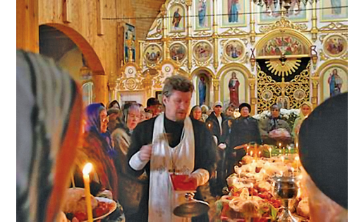 Освящение куличей на православную Пасху