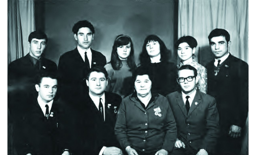Группа активистов Благоварской районной комсомольской организации. 1968