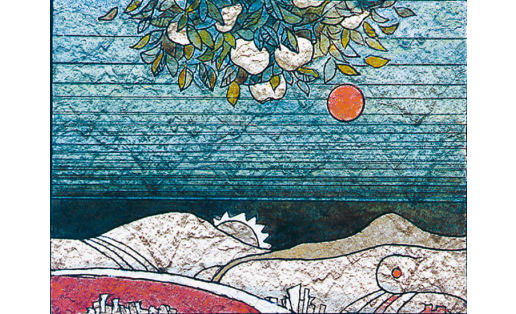 А.К.Головченко. Сон под яблоней. Из одноимённого триптиха. Цв. офорт. 1987
