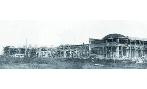 Строительство Уфимского моторного завода. 1933 Construction of the Ufa Motor Plant. 1933