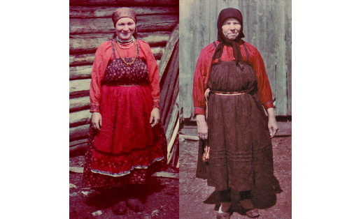Традиционные повседневные женские костюмы мордвы (с.Михайловка Дуванского р‑на, 1968)