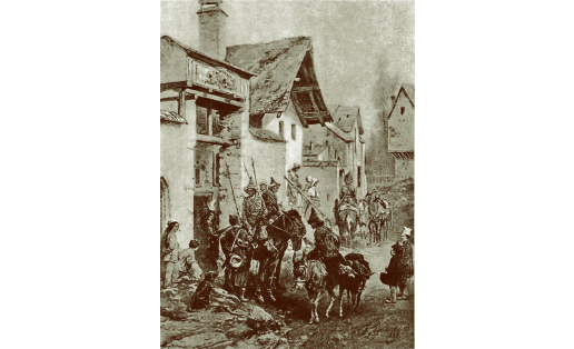 Башкиры во Франции 1814 г. Худ. Б.П.Виллевальде. 1887