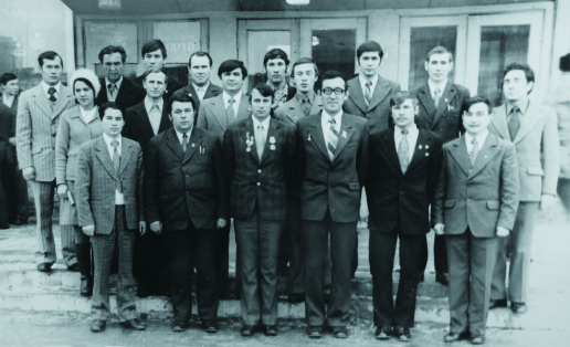 Группа делегатов районной комсомольской конференции. 1976