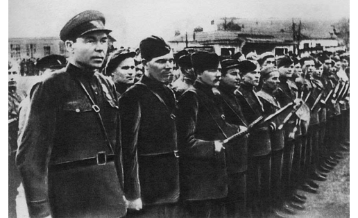 Партизаны отряда “Комсомолец Башкирии”. Карелия, 1942 Partisans from the Komsomol Members of Bashkiria division. Karelia, 1942