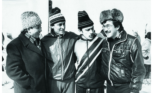 Комсомольские работники Мадр. Гафуров, Р. Сафуанов, Н. Латыпов (г. Уфа, 1981)
