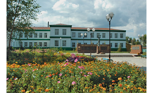 Село Мишкино Мишкинского р-на. Здание центральной районной библиотекии учреждений дополнительного образования