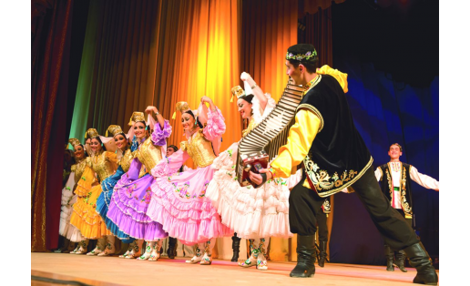 The Play the Accordion, a Tatar dance