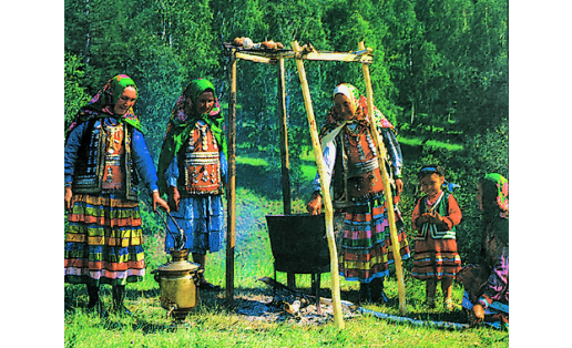 Приготовление ритуальной каши Cooking the ritual porridge