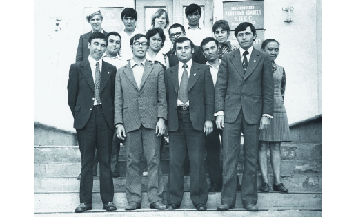 Участники пленума Хайбуллинского райкома ВЛКСМ. 1977
