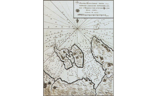 Карта Балтийского Порта и островов Большой и Малый Рог. Кон. 18 в.