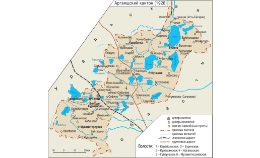 Карта Аргаяшского кантона (1926)