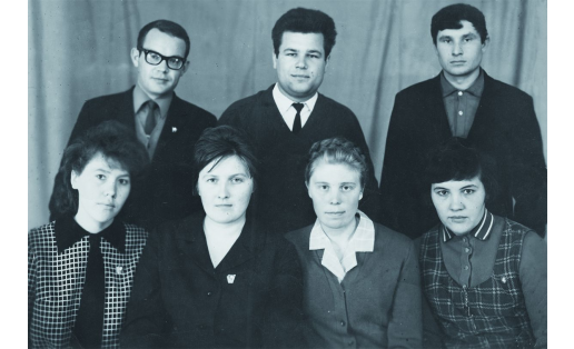 Сотрудники Чишминского райкома ВЛКСМ. 1970