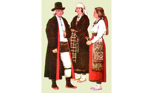 Эстонцы в традиционной одежде. Нач. 19 в.