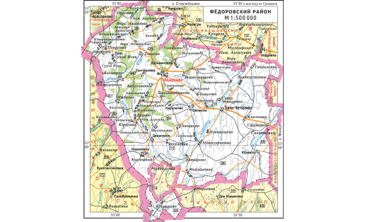Карта Фёдоровского района