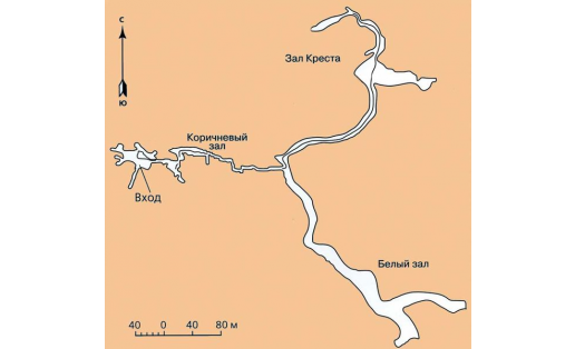 Октябрьская пещера: план The Oktyabrskaya Cave: plan