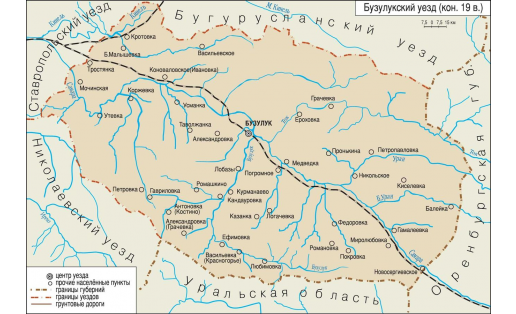 Карта Бузулукского уезда