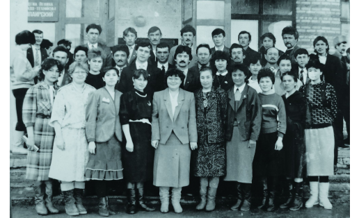 Участники семинара секретарей первичных комсомольских организаций Баймакского р‑на. 1989